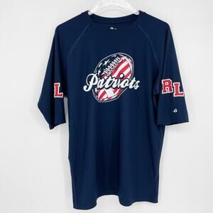 Badger Sport Patriots Shirt Mens 2XL Short Sleeve Jersey T-Shirt T Stretch Logo